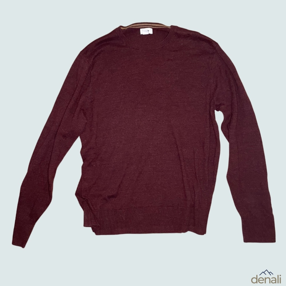 Maroon Stitched Crewneck Sweater